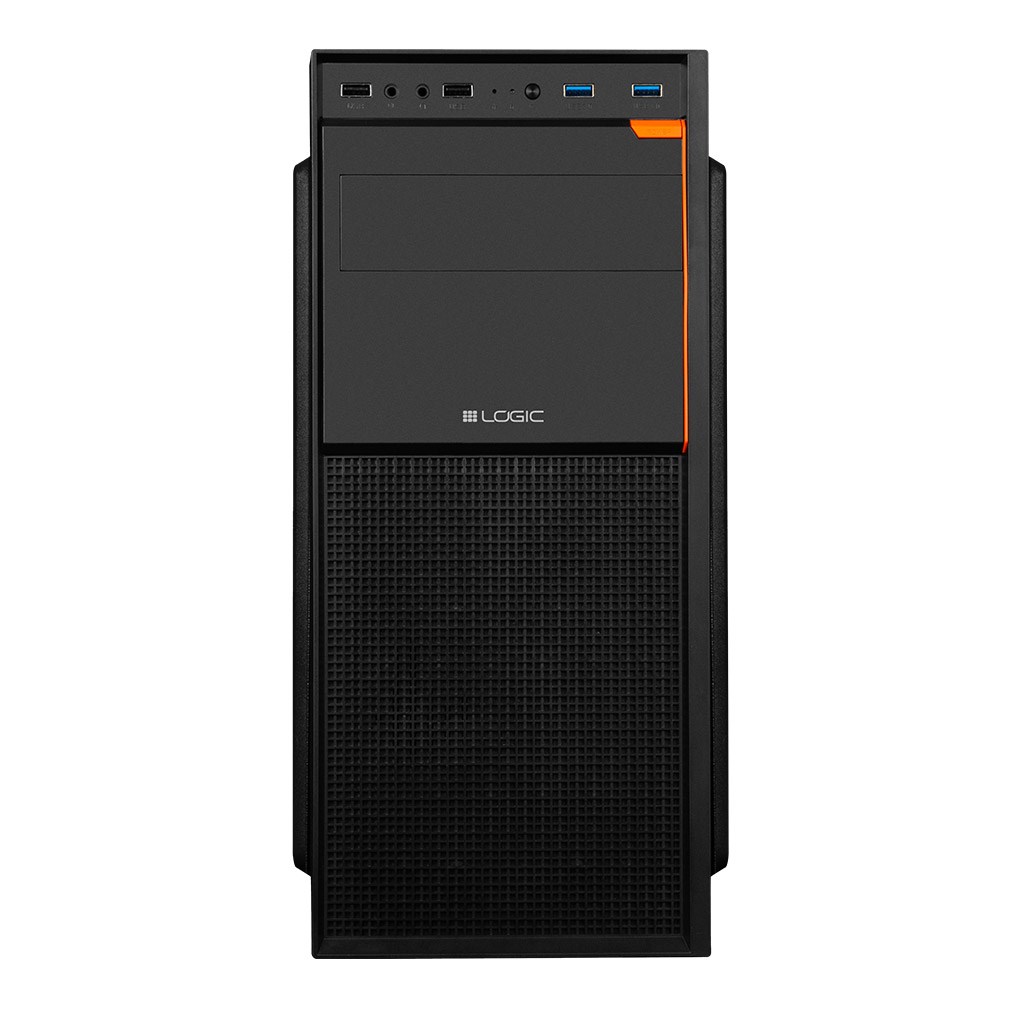 Kasa kompjuteri Logic Concept J23, MIDI ATX, USB 3.0, e zezë