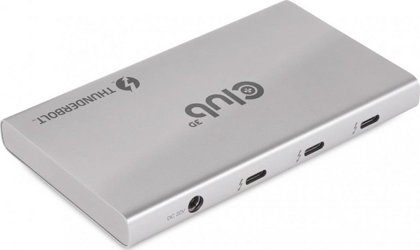 Stacion Thunderbolt 4 Club 3D CSV-1580, 3 porta Thunderbolt 4, USB A, gri