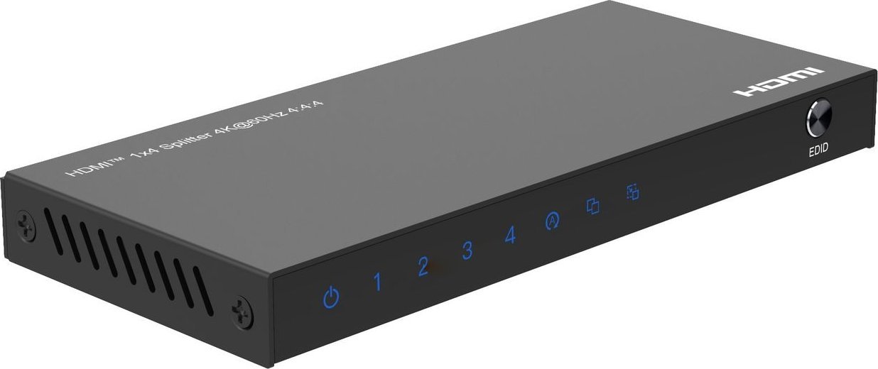 Ndarës video Microconnect MC-HDMISPLITTER0104-4K, HDMI 1x4, 4K 60Hz, црн