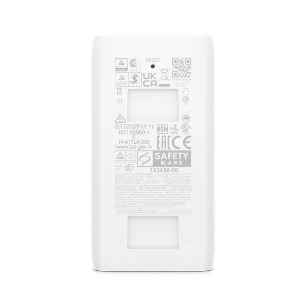 Adaptues energjie Ubiquiti UBI-POE-48-5G, 48V, me kabllo rryme, i bardhë
