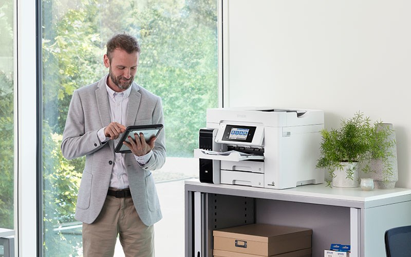 Printer inkjet Epson EcoTank ET-5880, A4, 25 ppm, 4800 x 2400 DPI, i bardhë