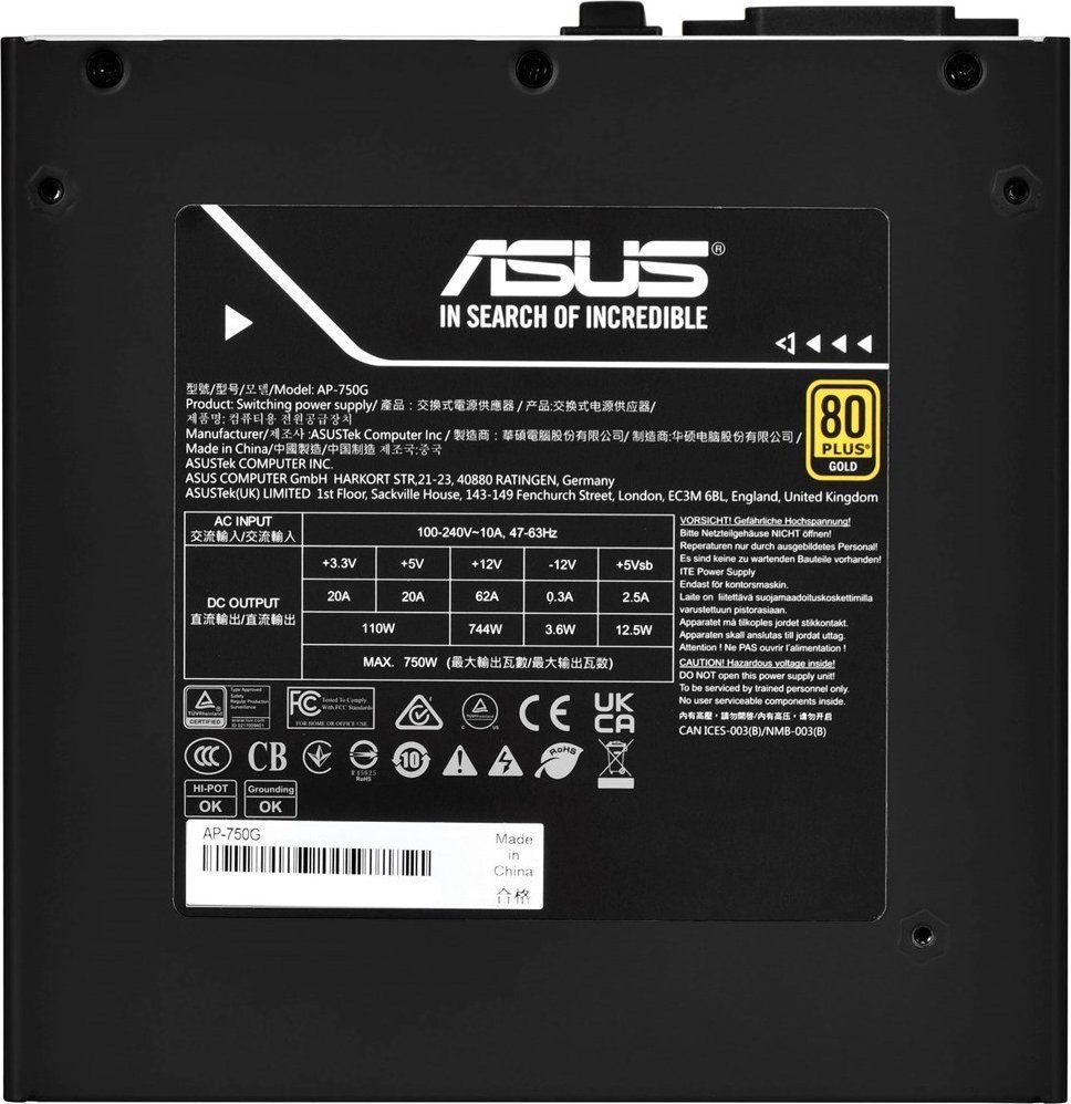 Burim energjie Asus Prime Gold 90YE00U1-B0NB00 ATX 3.0, 750W 4