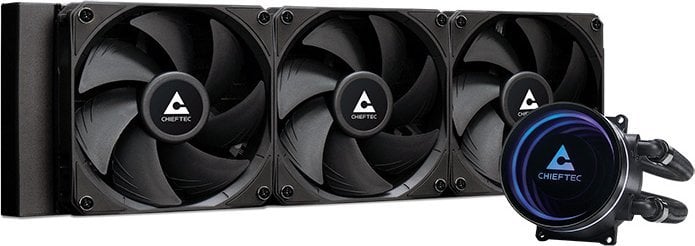 Ftohës uji për CPU Chieftec ICEBERG 360 DARK, radiator 360mm, AIO, i zi