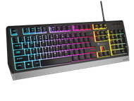 Tastierë gaming Genesis Rhod 300 RGB, membranë, ndriçim RGB, e zezë