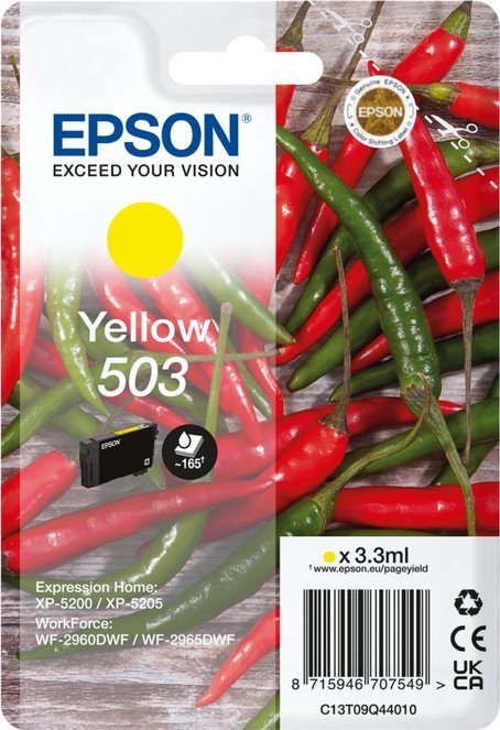 Ngjyrë për printer Epson Chillies 3,3ml, e verdhë