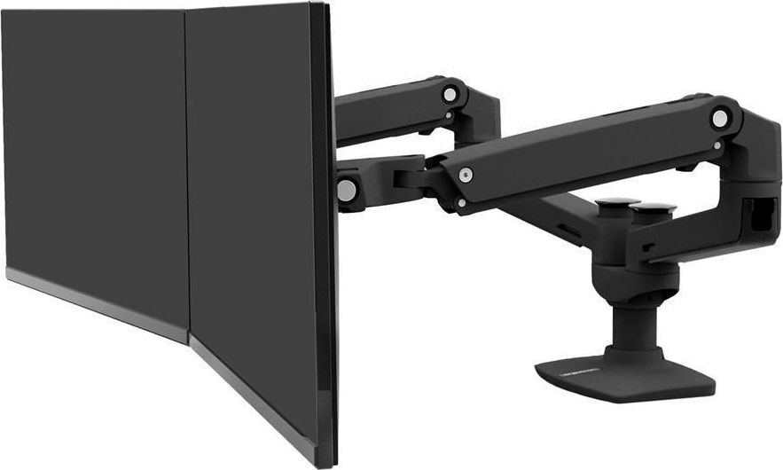 Mbajtëse tavoline për monitorë Ergotron LX Dual 45-245-224, për 2 monitorë deri 27", argjendtë