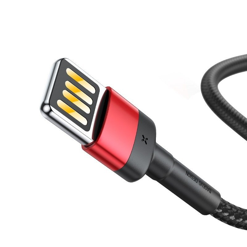 Kabllo USB Baseus CALKLF-G91, USB-A në Lightning, 1 m, e zezë e kuqe