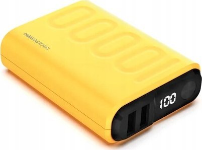 Powerbank RealPower PB-10000, 10000mAh, 22.5W, i verdhë