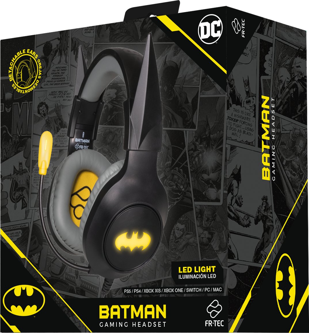 Kufje gaming FRTEC Batman, 50mm, RGB LED, me mikrofon