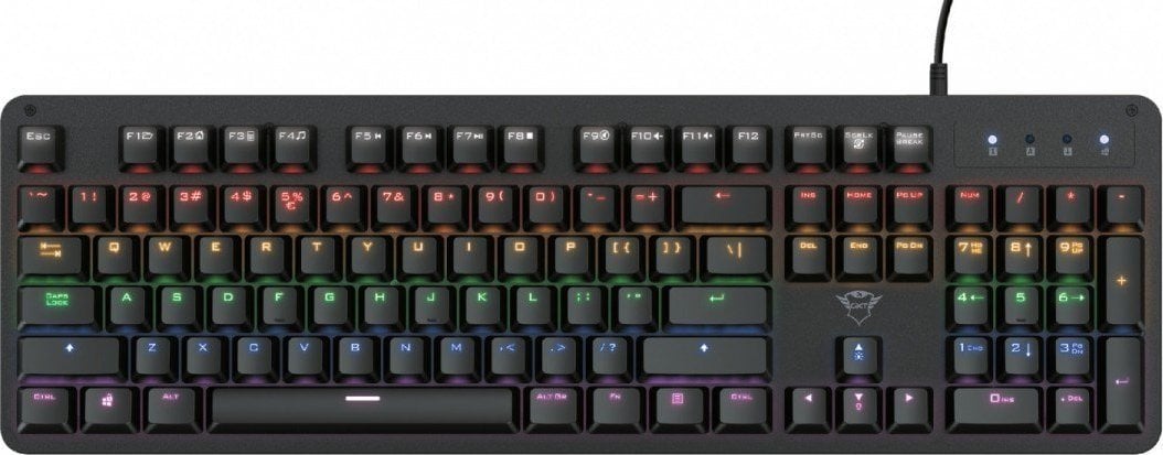 Tastierë Trust GXT, me kabllo, US, e zezë