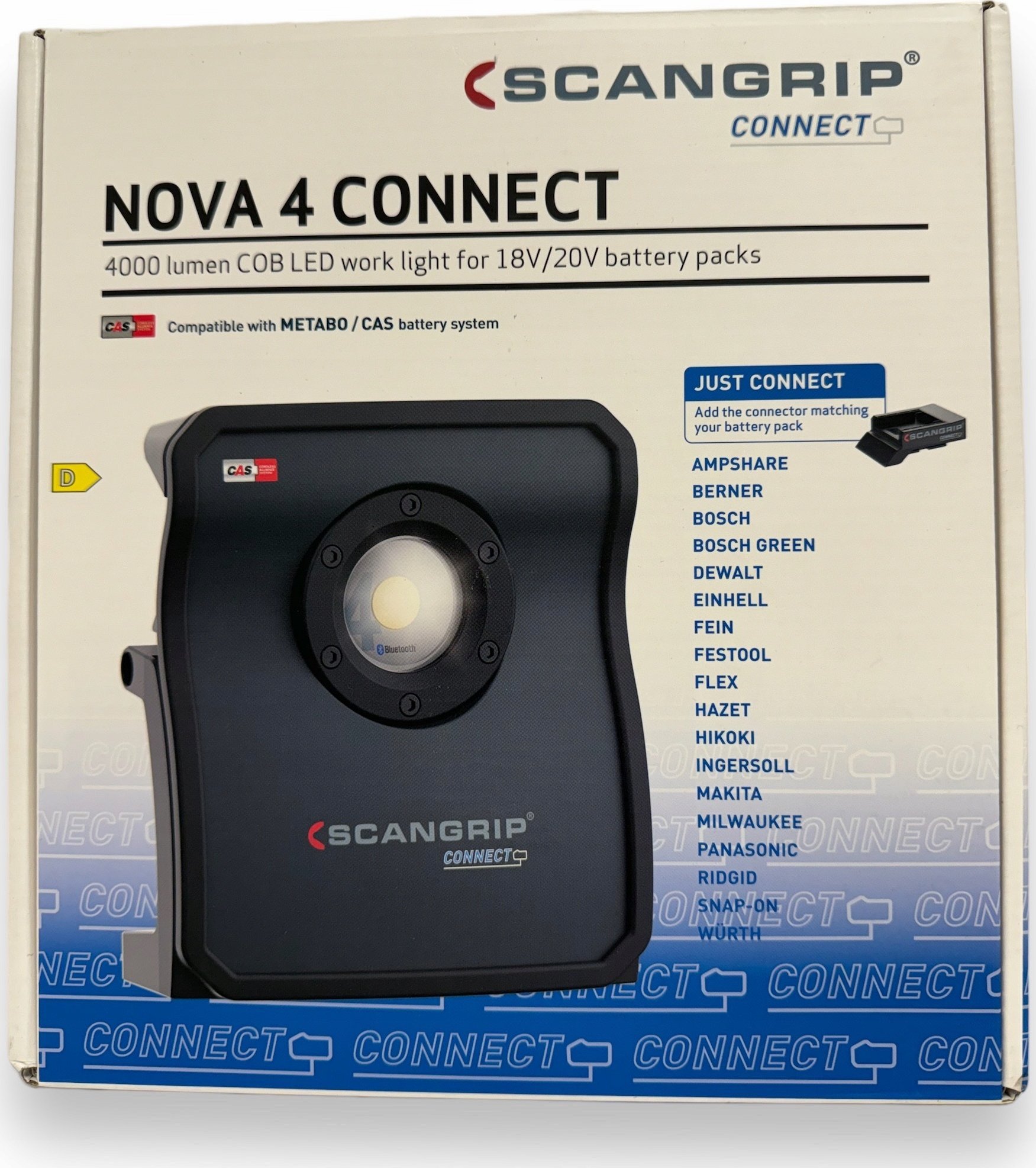 Reflektor pune LED Scangrip CONNECT NOVA 4, 4000 lumen, IP65, pa bateri