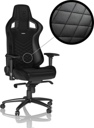Kлавче гејминг stolче noblechairs EPIC Black, кожа PU, потпирки 4D, црна