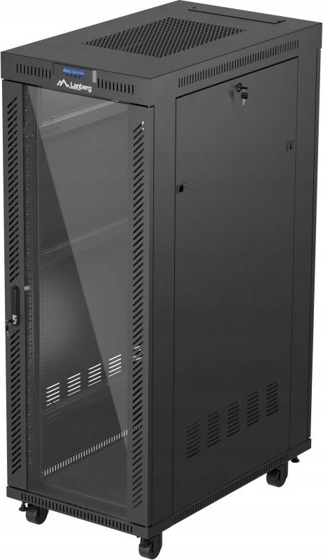 Kabinet rrjeti Lanberg FF01, 32U, 19", me derë xhami LCD, i zi