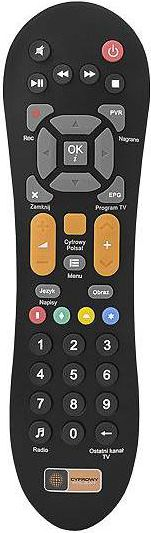 Telekomandë televizori POLSAT HD7000, universal, i zi