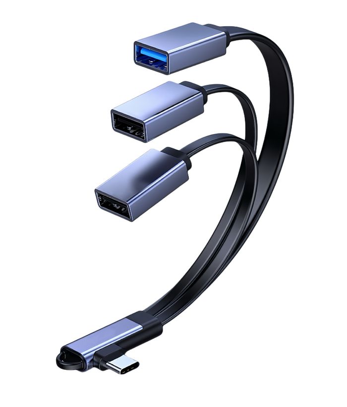 Kabllo ndarëse USB C MicroConnect, 2x USB 2.0, 1x USB 3.0, e zezë