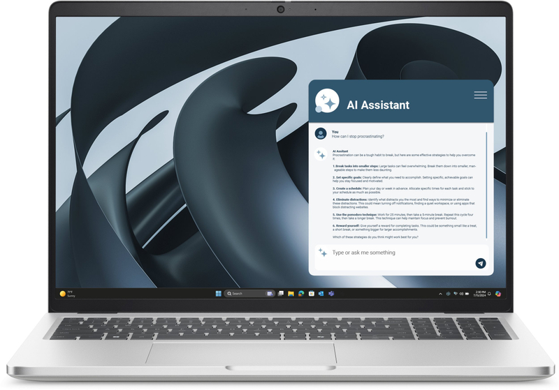Laptop DELL Pro 16 Plus PB16255, 16", Ryzen 5, 16GB RAM, gri alumini