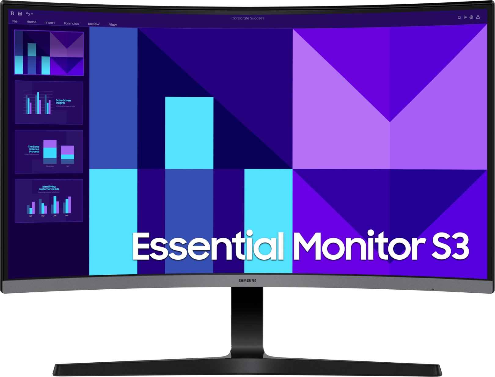 Monitor i harkuar Samsung Essential S3 LS27D392GAUXEN, 27", FHD, 100 Hz, i zi