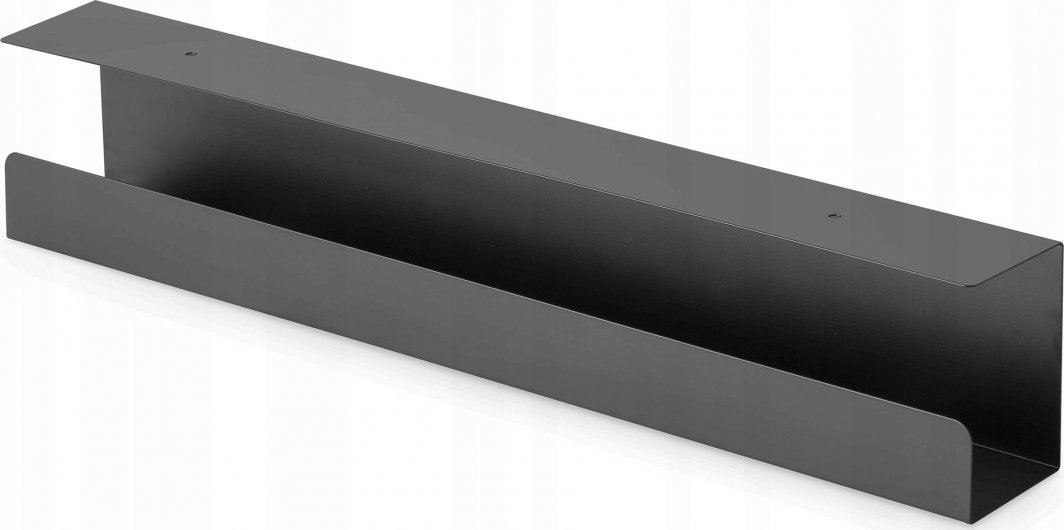 Kanal kabllosh Digitus Cable Management Channel, metalik, për montim nën tavolinë, i zi