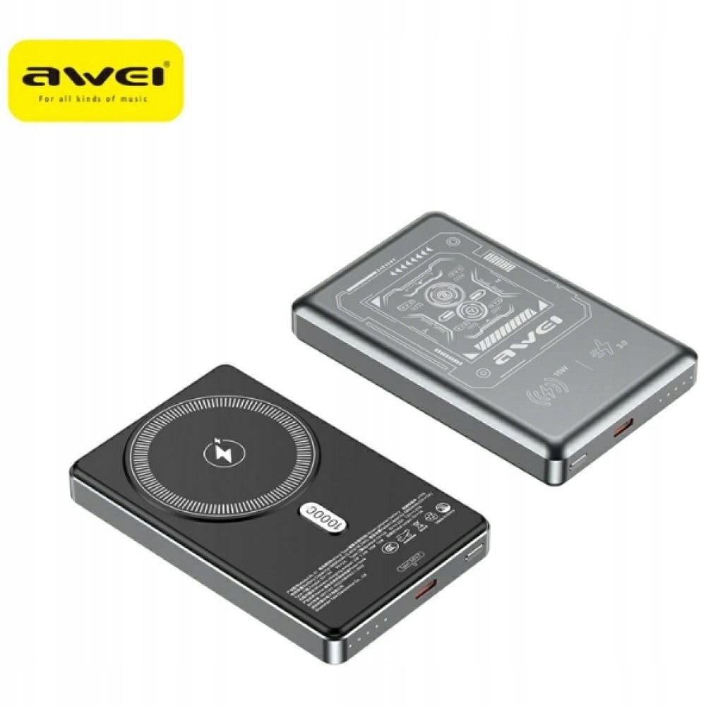 Powerbank Awei PA-31, 10000mAh, MagSafe 20W, gri