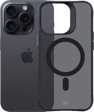 Kuti mbrojtëse 3mk Smoke MagCase për iPhone 15 Pro, MagSafe, gjysmë transparente, e zezë
