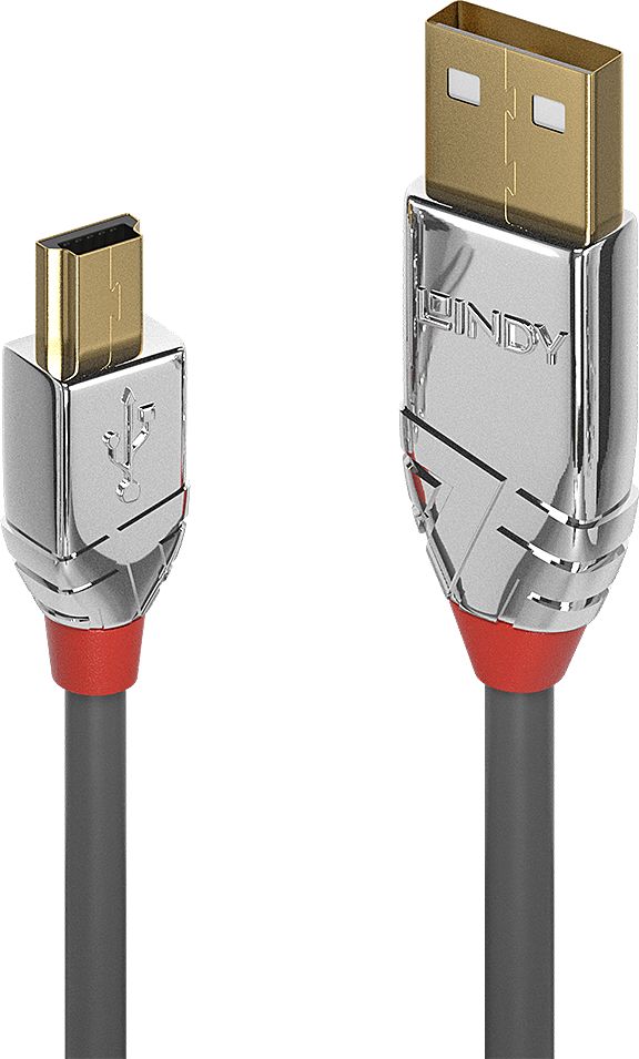 Kabllo Lindy USB-A - miniUSB, 2m, e hirtë