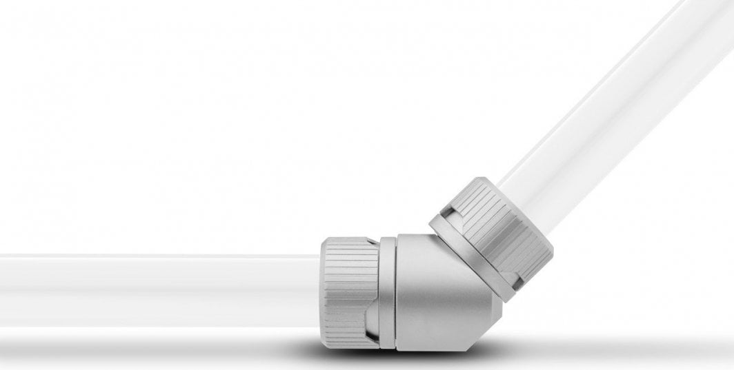 Përshtatës 45° për ftohje me ujë EKWB EK Quantum Torque, G1/4 femër në femër, Satin Titanium