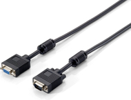 VGA продолжен кабел Equip HD15, 1m, црн