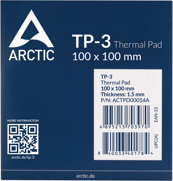 Pad termik Arctic TP-3, 100x100x1.5mm