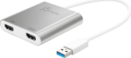 Adapter grafike USB j5create JUA365, 3840x2160 px, USB 3.2, argjendtë