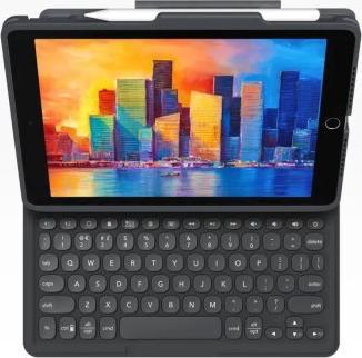 Tastierë me mbrojtëse Zagg Keyboard Pro Keys, për iPad 10.2", Bluetooth, gri