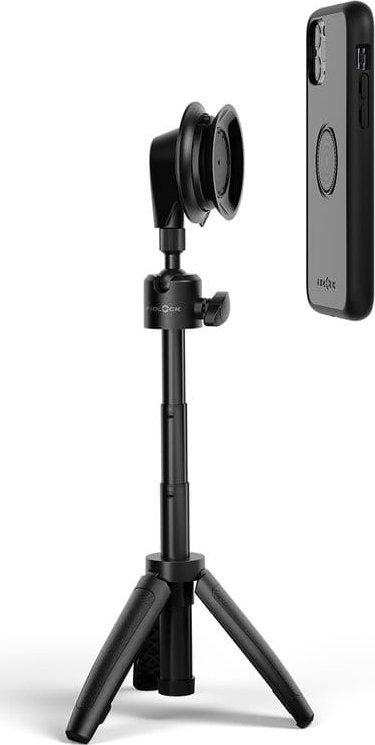 Tripod mini me selfie stick Fidlock VACUUM Mini Tripod Base, krah teleskopik, i zi