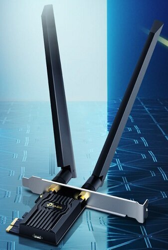 Kartë rrjeti TP-Link Archer TXE72E, PCI-E, Wi-Fi 6E, me Bluetooth