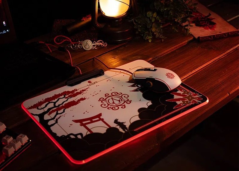 Maus gaming Lexip X Ubisoft Assassins Creed Shadows, me kabllo, për PC, i zi