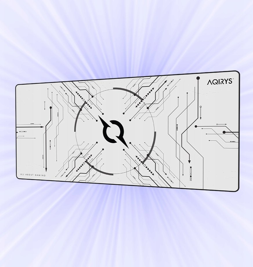 Mousepad gaming AQIRYS Gruis White, XL, i bardhë