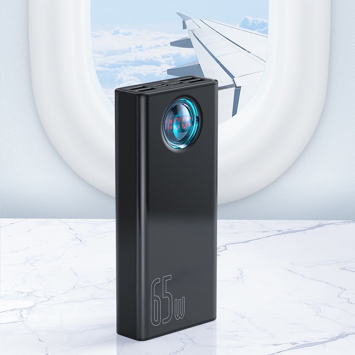 Powerbank Baseus Amblight Overseas Edition, 30000mAh, 65W, i zi