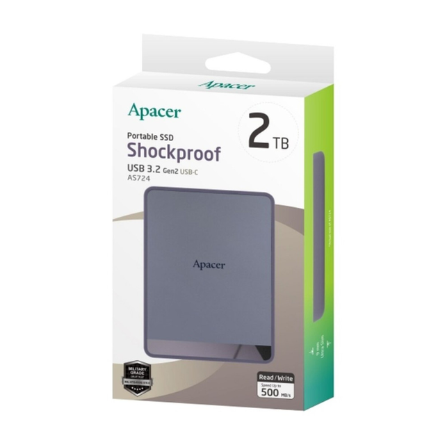 Disk SSD Apacer, 1TB, USB 3.2 Gen2, USB-C, 500 MB/s, i hirtë