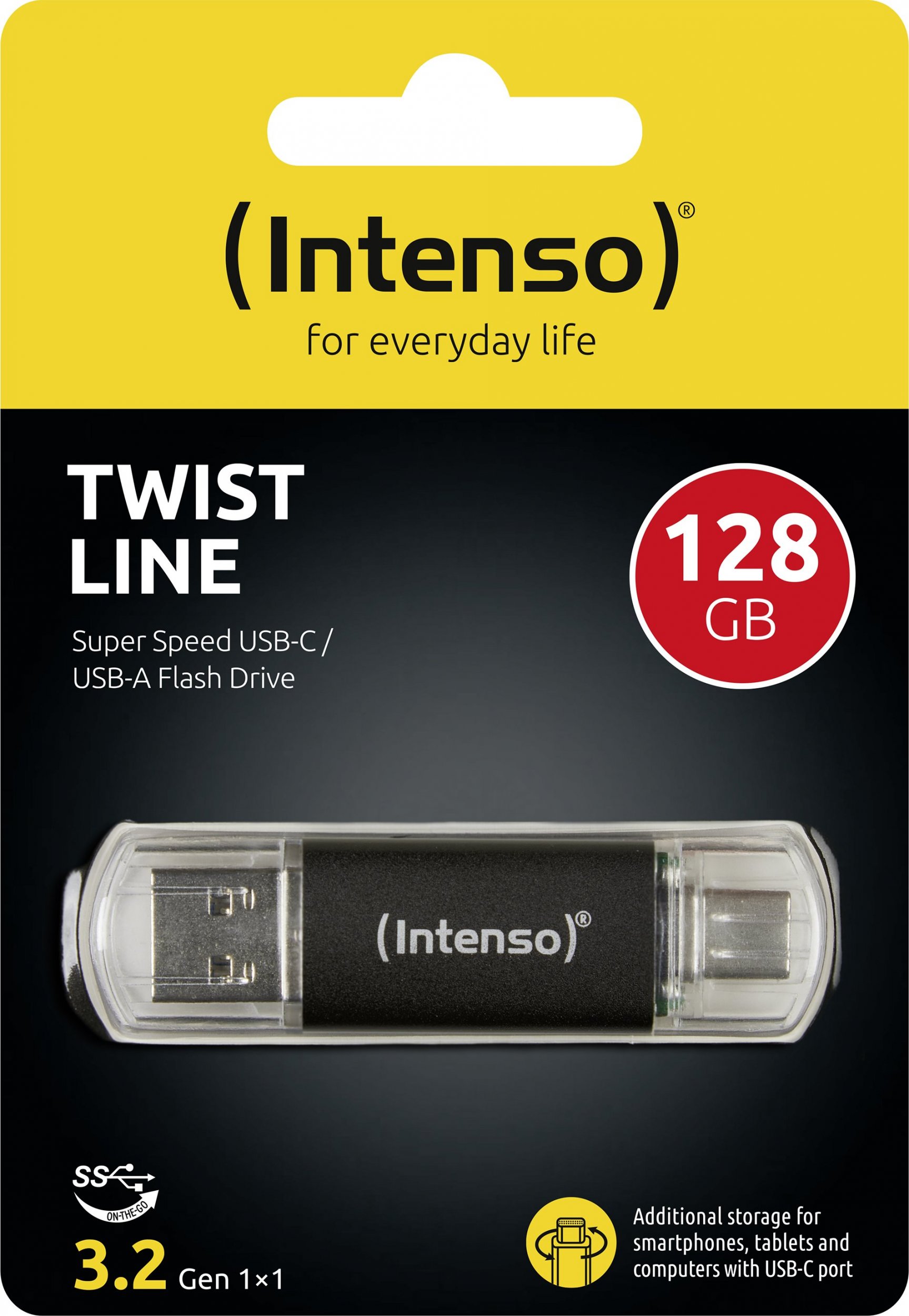 USB флеш Интенсо 3539491, 128GB, USB 3.2, USB Тип A и USB Тип C