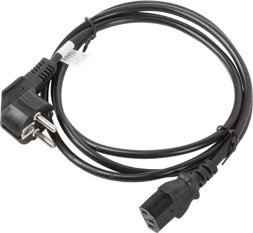 Kabllo e energjisë Lanberg CEE 7/7 - IEC 320 C13, 1.8m, e zezë (CA-C13C-11CC-0018-BK)