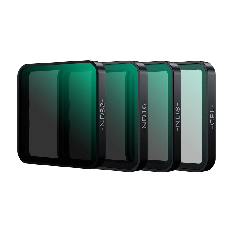 Set filtra lente TELESIN Insta360 Ace Pro, CPL ND8 ND16 ND32, aliazh alumini, jeshil e zezë