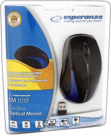 Maus Esperanza Antares, wireless, USB, i zi dhe i kaltërt