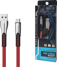 Kabllo USB Type C BW02, 1m, 2.4A Quick Charge 3.0, e kuqe
