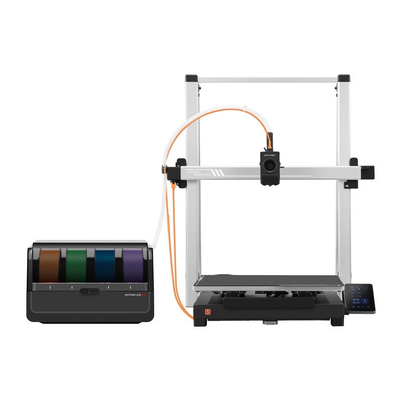 Printer 3D Anycubic Kobra 3 Max, format i madh, me magazinë filamenti, i zi