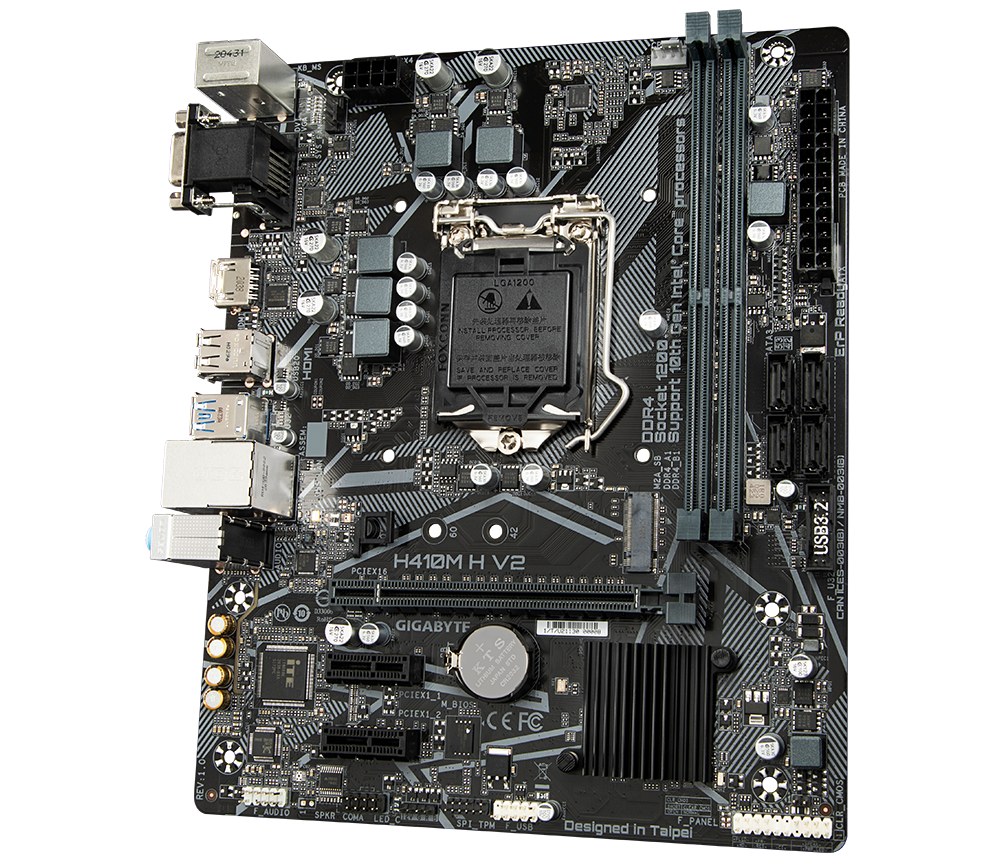Pllakë amë Gigabyte H410M H V2, Intel LGA1200, mATX, e zezë