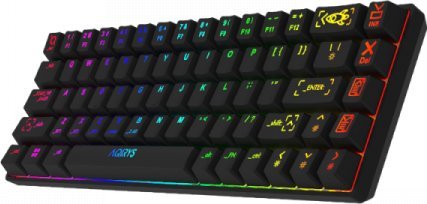 Tastierë gaming AQIRYS Mira, mekanike wireless Bluetooth, 65%, e zezë