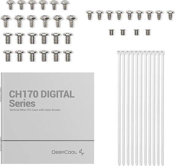 Kornizë kompjuterike DeepCool CH170 Digital, Mini ITX, Tower, e bardhë