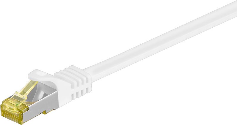 Kabllo rrjetike Goobay RJ45 CAT 6A S/FTP, 0.5m, 500 MHz, e bardhë