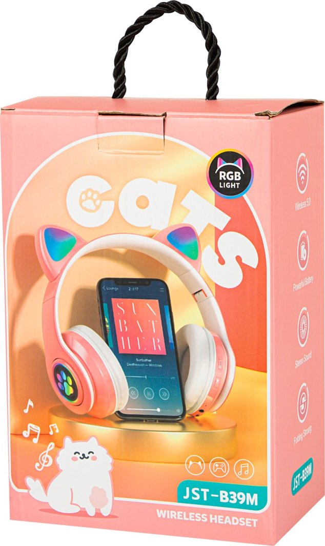 Kufje pa tela për fëmijë Blow 32-82, Bluetooth 5.0, LED, të zeza