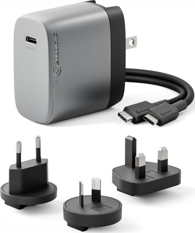 Karikues Alogic Rapid Power, 67W, GaN, port ndërkombëtar, i bardhë