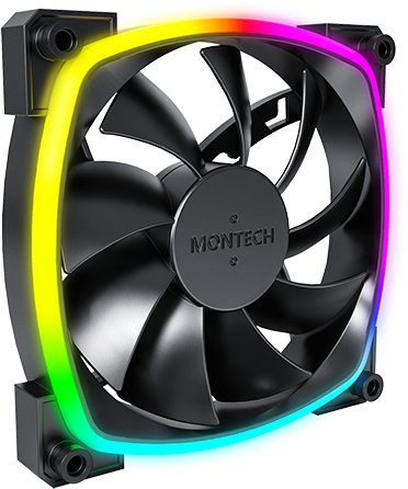 Ventilator kase Montech AX120 PWM, 120mm, ARGB, i zi