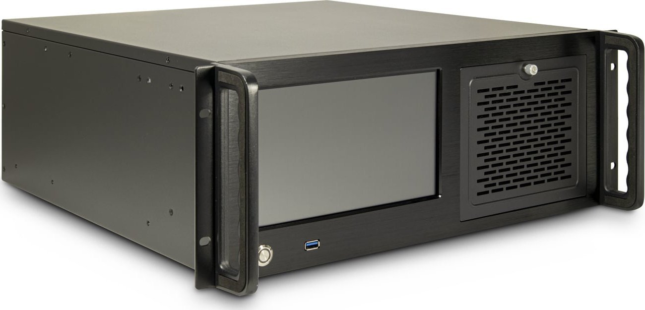 Каса сервер Интер-Тек 4U-4460 TFT Стенд, 4U, TFT екран, црна